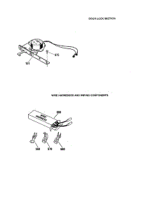 Door Lock / Wire Harness / Component parts for Kenmore Wall Oven 911.41485992 (91141485992, 911 41485992) from AppliancePartsPros.com