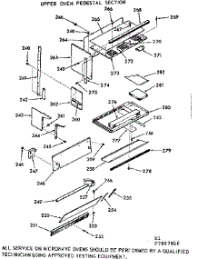 Upper Oven Pedestal Section parts for Kenmore Range 103.7897810 (1037897810, 103 7897810) from AppliancePartsPros.com
