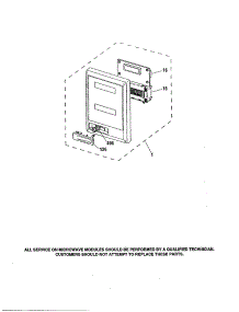 Microwave Control Panel parts for Kenmore Wall Oven 911.41489992 (91141489992, 911 41489992) from AppliancePartsPros.com