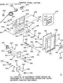 Control Panel Section parts for Kenmore Range 103.7897810 (1037897810, 103 7897810) from AppliancePartsPros.com