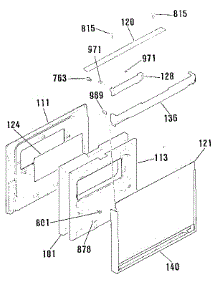 Lower Door Section parts for Kenmore Wall Oven 911.4132990 (9114132990, 911 4132990) from AppliancePartsPros.com