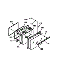 Door  911.63271790 / 63275790 parts for Kenmore Range 911.64271790 (91164271790, 911 64271790) from AppliancePartsPros.com