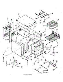 Lower Body Section parts for Kenmore Wall Oven 278.4258491 (2784258491, 278 4258491) from AppliancePartsPros.com