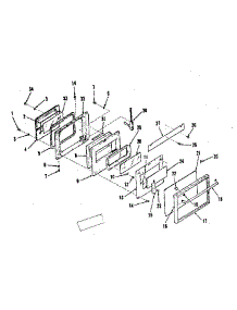 Oven Door Section parts for Kenmore Wall Oven 278.4258491 (2784258491, 278 4258491) from AppliancePartsPros.com