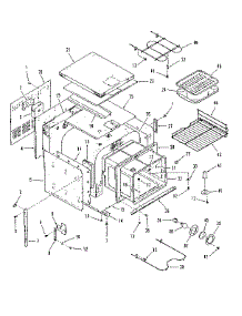 Lower Body parts for Kenmore Wall Oven 278.4258493 (2784258493, 278 4258493) from AppliancePartsPros.com