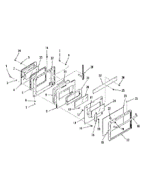 Oven Door parts for Kenmore Wall Oven 278.4258493 (2784258493, 278 4258493) from AppliancePartsPros.com