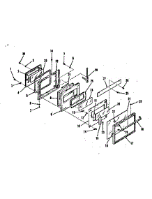 Oven Door Section parts for Kenmore Wall Oven 278.4418491 (2784418491, 278 4418491) from AppliancePartsPros.com