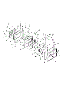Oven Door Section parts for Kenmore Wall Oven 278.4258690 (2784258690, 278 4258690) from AppliancePartsPros.com
