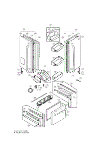 Door Parts parts for Lg Refrigerator LFX25975SW/00 from AppliancePartsPros.com