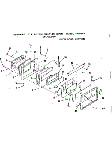 Oven Door Section parts for Kenmore Wall Oven 911.4258490 (9114258490, 911 4258490) from AppliancePartsPros.com