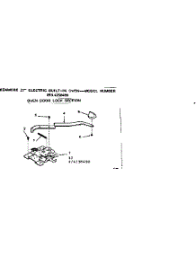 Oven Door Lock Section parts for Kenmore Wall Oven 911.4258490 (9114258490, 911 4258490) from AppliancePartsPros.com