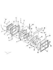 Upper Oven Door Section parts for Kenmore Wall Oven 278.4298690 (2784298690, 278 4298690) from AppliancePartsPros.com