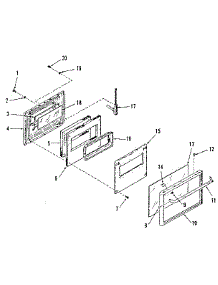 Lower Oven Door Section parts for Kenmore Wall Oven 278.4298690 (2784298690, 278 4298690) from AppliancePartsPros.com