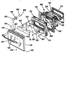 Door parts for Kenmore Wall Oven 911.48469791 (91148469791, 911 48469791) from AppliancePartsPros.com