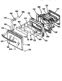 Door parts for Kenmore Wall Oven 911.48465791 (91148465791, 911 48465791) from AppliancePartsPros.com