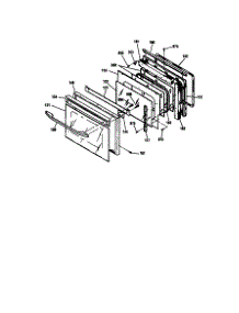 Door parts for Kenmore Wall Oven 911.41185890 (91141185890, 911 41185890) from AppliancePartsPros.com