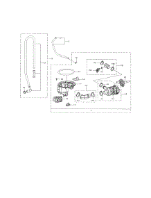 Sump Assembly parts for Samsung Dishwasher DW80N3030US/AA-00 from AppliancePartsPros.com