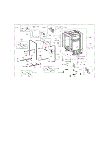 Tub Assembly parts for Samsung Dishwasher DW80N3030US/AA-00 from AppliancePartsPros.com