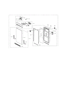 Door Assembly parts for Samsung Dishwasher DW80N3030US/AA-00 from AppliancePartsPros.com
