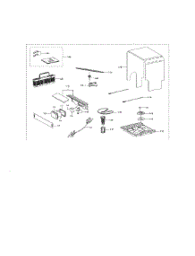 Case Assembly parts for Samsung Dishwasher DW80N3030US/AA-00 from AppliancePartsPros.com