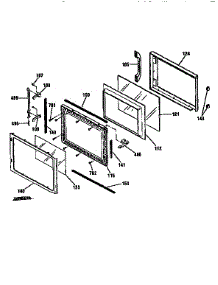 Microwave Door parts for Kenmore Wall Oven 911.49475790 (91149475790, 911 49475790) from AppliancePartsPros.com