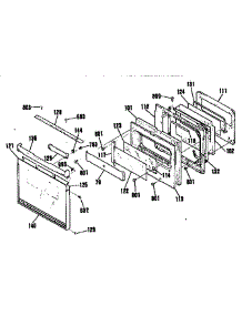 Door Section parts for Kenmore Wall Oven 911.4942592 (9114942592, 911 4942592) from AppliancePartsPros.com