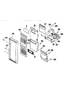 Microwave Control Panel Section parts for Kenmore Wall Oven 911.4942592 (9114942592, 911 4942592) from AppliancePartsPros.com