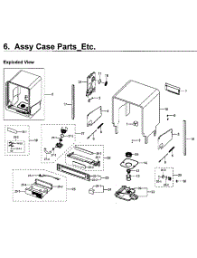 Case parts for Samsung Dishwasher DW80M9960UG/AA-00 from AppliancePartsPros.com