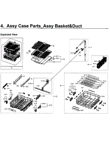 Baskets parts for Samsung Dishwasher DW80M9960UG/AA-00 from AppliancePartsPros.com