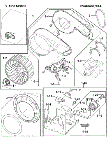 Motor Assy parts for Samsung Dryer DV448AGE/XAA-00 from AppliancePartsPros.com