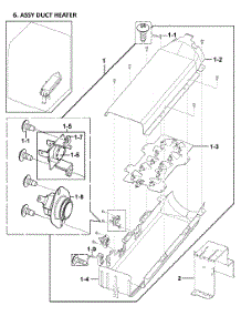 Heater Assy parts for Samsung Dryer DV419AEU/XAA-00 from AppliancePartsPros.com