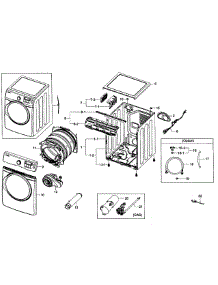 Main Assy parts for Samsung Dryer DV405GTPASU/AA-00 from AppliancePartsPros.com
