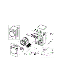 Main Assy parts for Samsung Dryer DV433ETGJWR/A1-00 from AppliancePartsPros.com