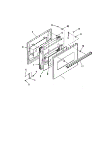 Upper And Lower Door parts for Kenmore Wall Oven 911.3128892 (9113128892, 911 3128892) from AppliancePartsPros.com