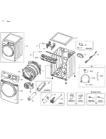 Main Asy parts for Samsung Dryer DV42H5000GW/A3-01 from AppliancePartsPros.com