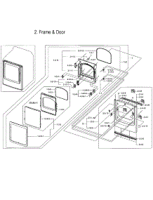 Door Assy parts for Samsung Dryer DVE52M7750V/A3-00 from AppliancePartsPros.com