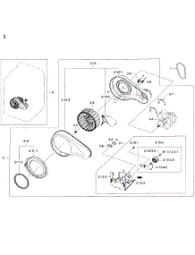 Motor Duct parts for Samsung Dryer DV50K8600EW/A3-00 from AppliancePartsPros.com