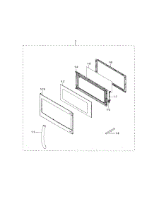 Door parts for Samsung Microwave ME16H702SEB/AA-01 from AppliancePartsPros.com