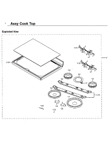 Cooktop parts for Samsung Range NE59J7630SS/AA-02 from AppliancePartsPros.com