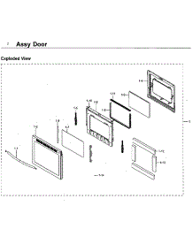 Door Asy parts for Samsung Range NE59J7630SS/AA-02 from AppliancePartsPros.com
