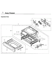 Drawer parts for Samsung Range NX58F5700WS/AA-04 from AppliancePartsPros.com