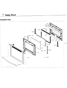 Door parts for Samsung Range NE58K9430SS/AA-00 from AppliancePartsPros.com