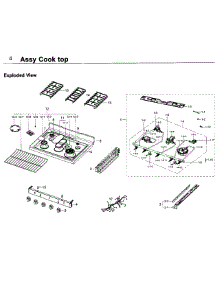 Cooktop parts for Samsung Range NX58K7850SS/AA-00 from AppliancePartsPros.com