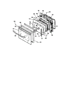 Door parts for Kenmore Wall Oven 911.41789890 (91141789890, 911 41789890) from AppliancePartsPros.com