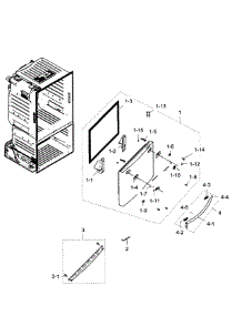 Freezer Door parts for Samsung Refrigerator RF28HDEDBSR/AA-06 from AppliancePartsPros.com