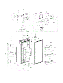 Fridge Door L parts for Samsung Refrigerator RF28K9070SR/AA-00 from AppliancePartsPros.com