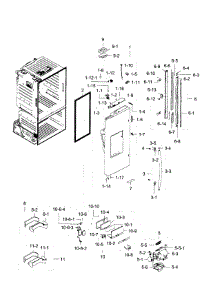 Left Door parts for Samsung Refrigerator RF28HFEDBBC/AA-06 from AppliancePartsPros.com