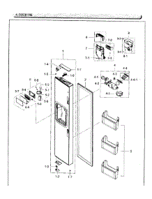 Freezer Door parts for Samsung Refrigerator RH25H5611WW/AA-02 from AppliancePartsPros.com