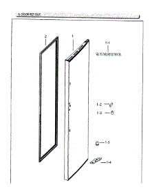 Fridge Door Outer parts for Samsung Refrigerator RH25H5611WW/AA-02 from AppliancePartsPros.com