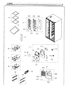 Refrigerator parts for Samsung Refrigerator RH25H5611WW/AA-02 from AppliancePartsPros.com
